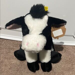 Adorable Black and White Cow Plush Toy